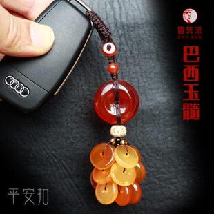 高档玉髓葫芦汽车钥匙扣挂件女士可爱创意礼品包挂饰品招财保平安