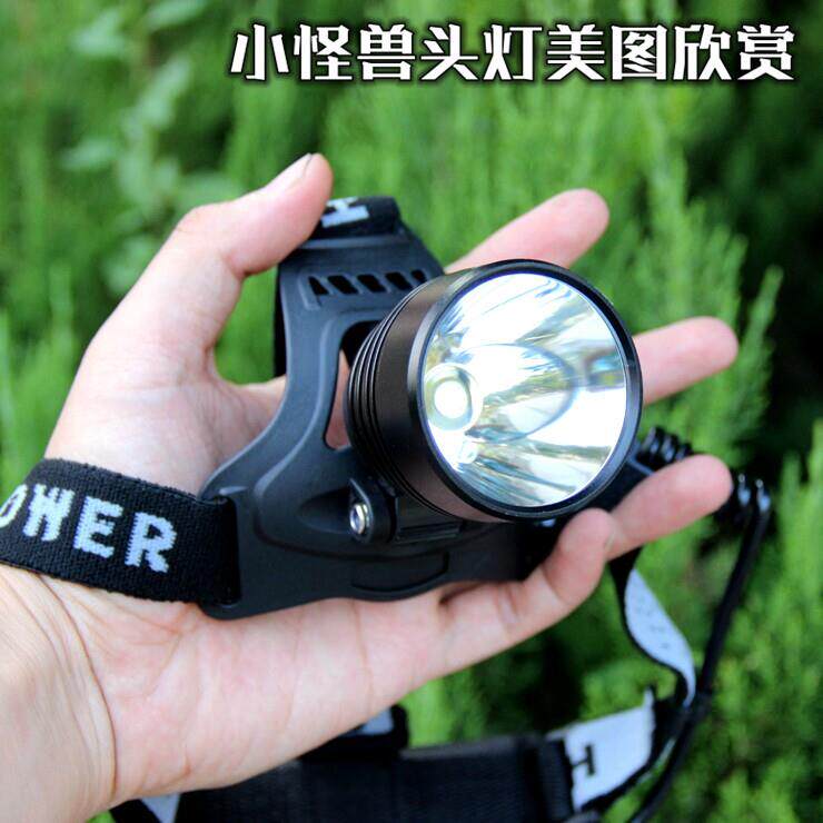 小怪兽强光头灯LED户外照明高亮度独孤焰大怪可充电USB头带灯具
