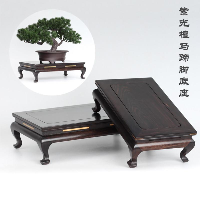 红木雕刻工艺礼品摆饰佛像摆件底座实木方形玉器文玩奇石头花盆茶