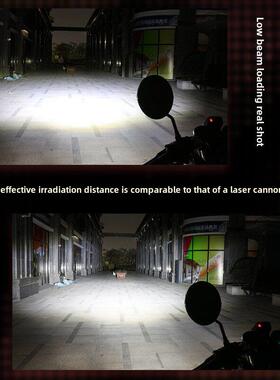 思科龙Ra2摩托车Led镜头前大灯改装配件远光灯和远光灯集成双爪灯