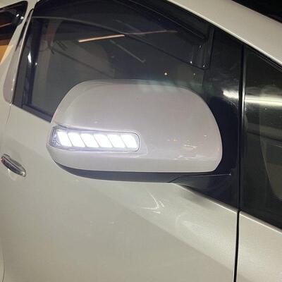 适用大霸王PREVIA普瑞维亚ESTIMA后照镜流光方向灯voxy日行灯照地