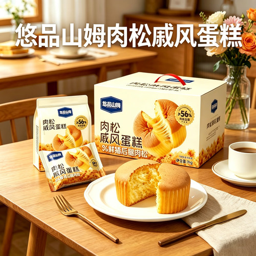 悠品山姆肉松戚风蛋糕松软即食