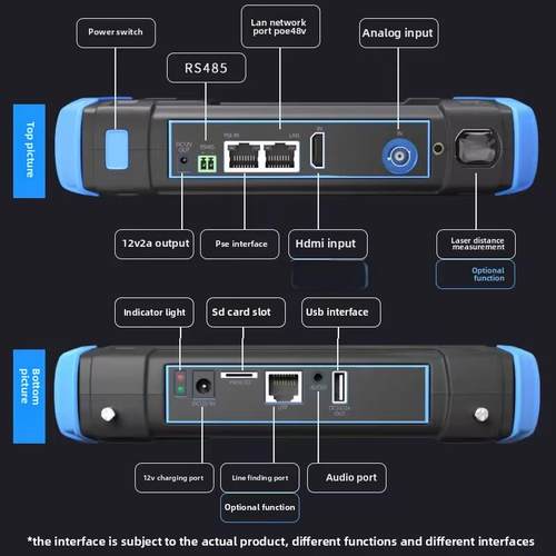 5.5英寸网络高清工程宝Ipcx550Acth视频监控测试仪HDMI输入Poe