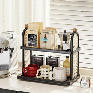 杯子置物架桌面办公室茶水间收纳盒咖啡杯茶包收纳水杯整理架