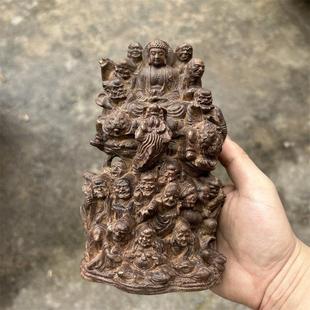 越南沉香木雕十八罗汉玄关摆件中式客厅家居装饰工艺乔迁新居礼品