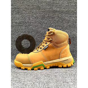 外贸优质黄牛皮边拉炼高帮钢头劳保鞋户外施工现场男防静电耐磨安