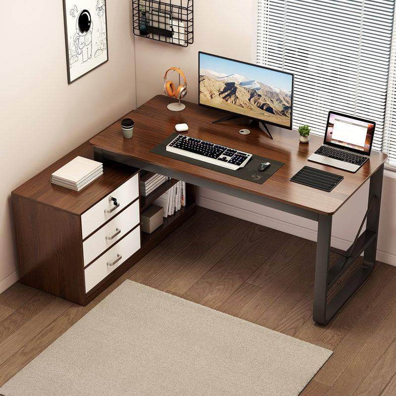 办公桌椅组合台式电脑桌简约现代办公室职员转角书桌家用简易桌子