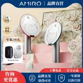 AMIRO觅光 桌面化妆镜美妆镜子 化妆镜led带灯O系列小黑镜宿舍台式
