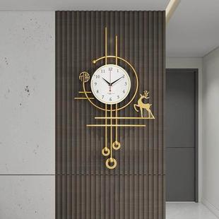 挂钟客厅2025新款时钟创意格栅装饰钟表艺术轻奢网红现代简约挂墙