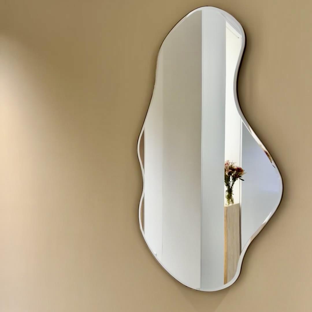 湖泊穿衣镜壁挂ins装饰服装店试衣镜挂墙卧室全身镜贴墙异形镜子