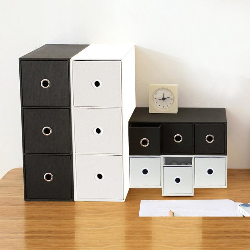 桌面抽屉式玄关收纳盒创意小号格子CD化妆品学生书桌整理盒置物架