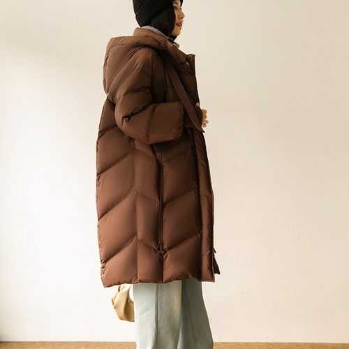 《丽丽姐专享》气质简约显瘦中长款羽绒服多色HXZF056X