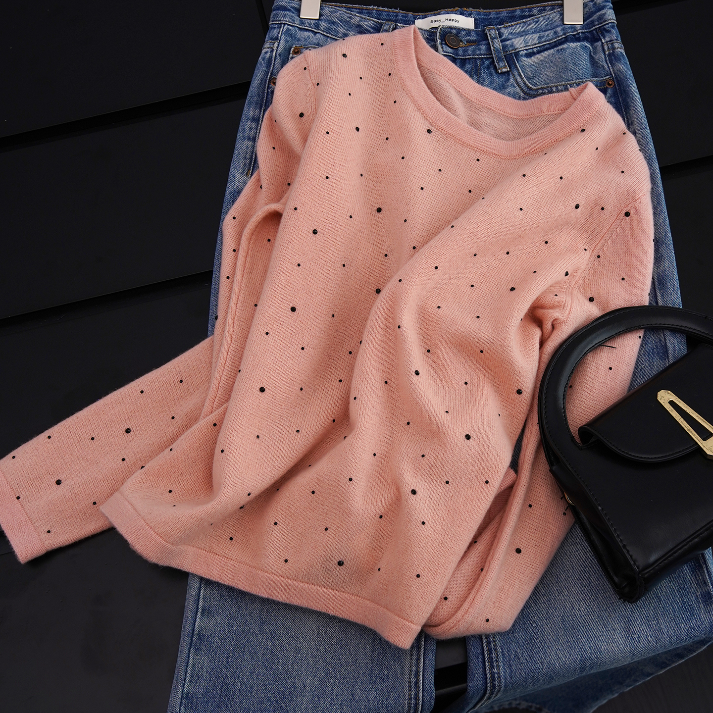 【春春Spring】轻软荃羊毛慵懒风长袖针织衫OXPA069X