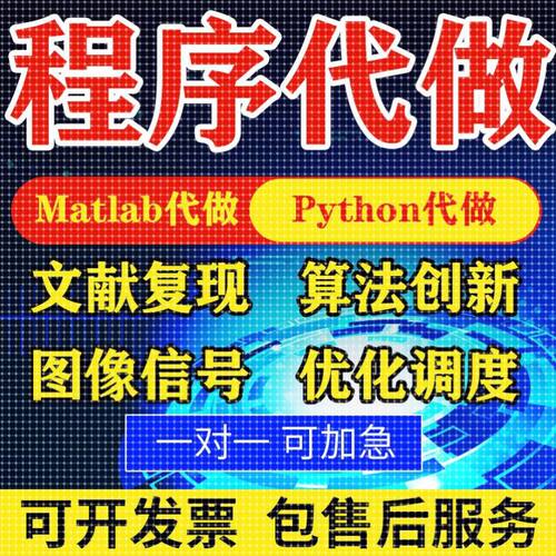 程序代做Matlab Python算法创新图像信号优化调度一对一可加急