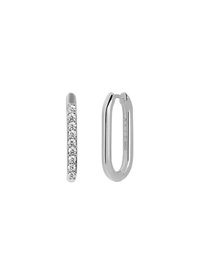 ARTE/艾尔蒂TOGGLE系列925银镀金白色耳环