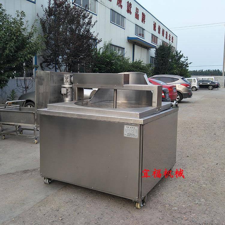 常州豆泡油炸机 带搅拌自动出料豆泡油炸锅 宜福豆泡油炸机器设备