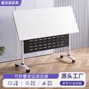 培训机构长条桌拼接可移动办公桌椅组合带轮会议桌可折叠职员桌