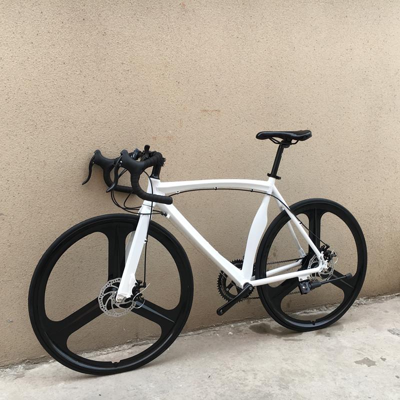 新款700C铝合金公路自行车变速双碟刹公路车学生城市公路赛自行车