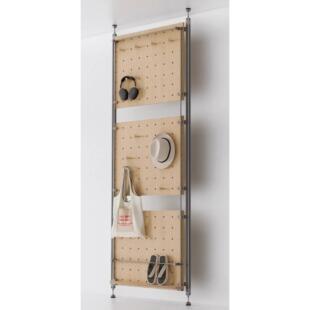 顶天立地铝型材洞洞板收纳架衣帽架入户玄关挂衣架门后极窄置物架