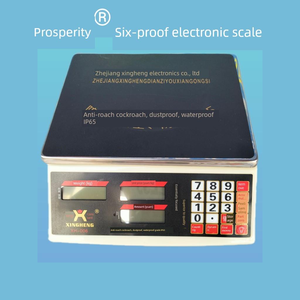 兴恒30KG计价秤电子秤台秤计数秤数签签防水秤防虫称电子厨房秤