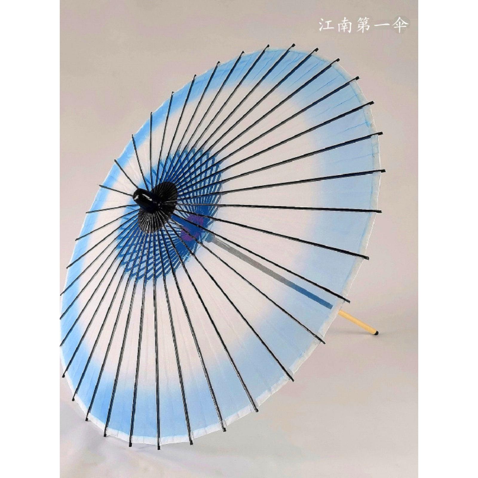 现货多尺寸古风长柄真丝渐变灰红粉蓝黑白舞蹈道具装饰摄影旅拍伞