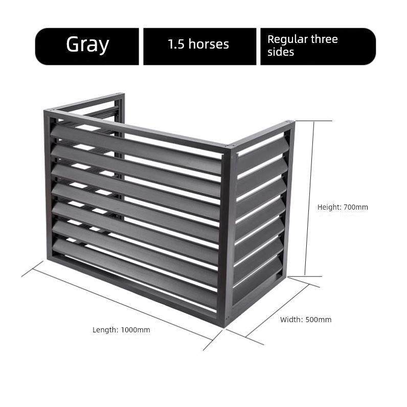 空调室外机防护罩外墙锌钢空调出风口百叶格栅室外防雨铝合金室外