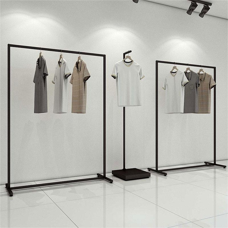 服装店挂衣杆展示架落地式男女装店货架专用挂衣架组合铁艺中岛架