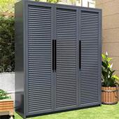 户外储物柜防水防晒阳台铝合金柜子庭院花园置物柜行李箱收纳柜