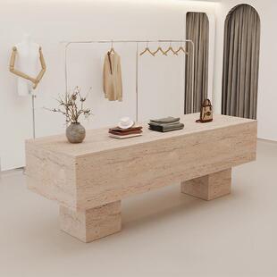 服装店中岛桌简约现代流水台女装店铺中间摆放展示柜鞋帽陈列柜子