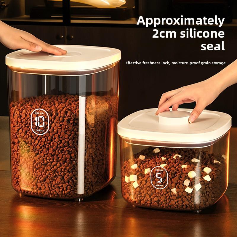 日本精选宠物真空储粮桶猫粮狗粮桶大容量密封罐防潮猫粮盒家用盒