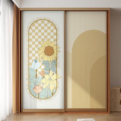 衣柜贴纸柜子柜门推拉门改造翻新自粘衣橱玻璃移门美化贴膜高级感