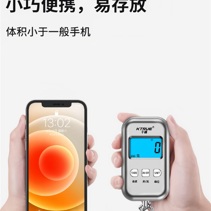 手提电子秤便携式高精度小型克秤家用迷你买菜勾称行李快递弹簧称