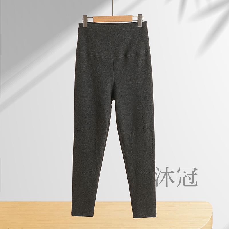 秋冬高腰保暖裤女无痕德绒蚕丝妈妈羊毛护膝打底裤棉内穿绒裤秋裤