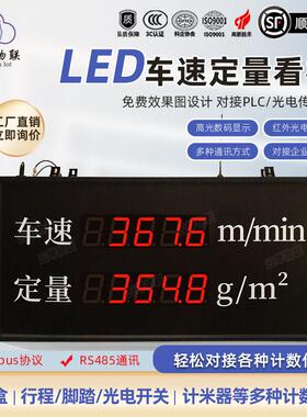 LED车间管理计数器电子看板RS485通讯产能米数速度规格室内显示屏