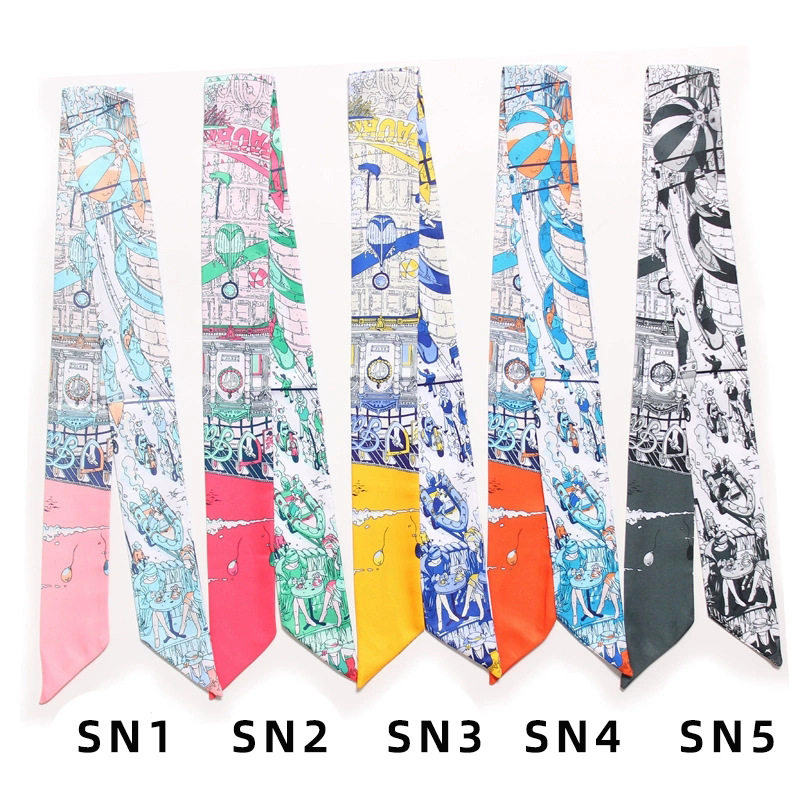 经典巴黎街景 缠 绑包包手柄丝巾斜纹小丝带装饰围巾包带女士领巾