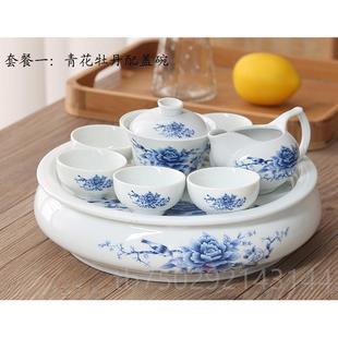 家用小茶台瓷家待客庭瓷喝茶茶壶盖碗 高档潮陶汕套功夫茶茶具装