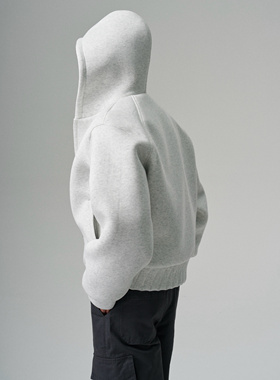 LIGRYD 重磅600G空气棉连帽拉链卫衣加厚廓形宽松休闲百搭外套男