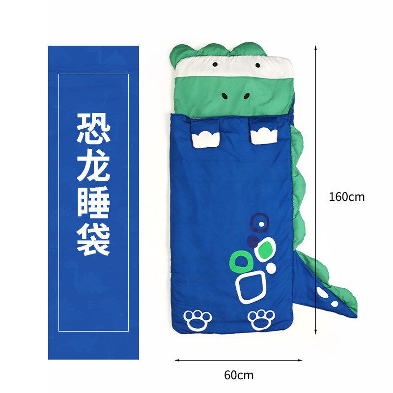 户外儿童睡袋 卡通可爱小孩出游帐篷内部猫咪恐龙旅游便携式睡袋