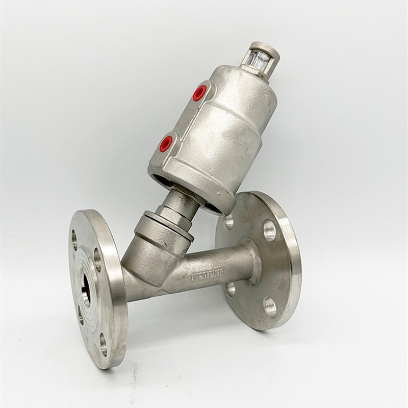 304不锈钢法兰式角座阀/蒸汽高温Y型角阀/气动切断阀DN15204050