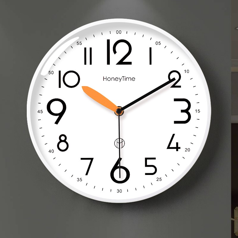 简约挂钟新款2024家用现代挂墙客厅创意时钟石英钟表静音教室挂表