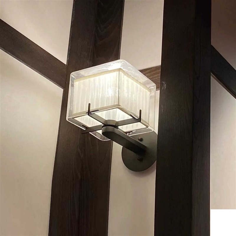 新款新中式高级美式简约卧室灯轻奢酒店床头订制会所过道壁灯高档