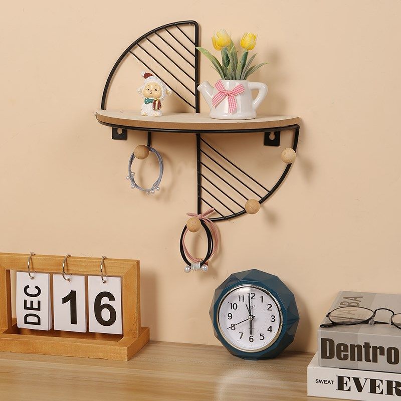 创意简约免打孔墙上置物架宿舍卧室隔板挂架多功能墙壁铁艺收纳架,住宅家具,搁板/置物架/家用陈列架,淘宝优惠券,粉丝福利购,淘宝优惠卷