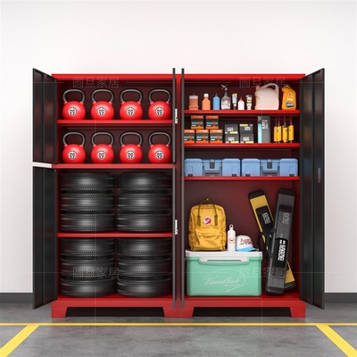 车库储物柜柜靠墙一体地下车位地下室防潮落地矮柜家用阳台收纳柜