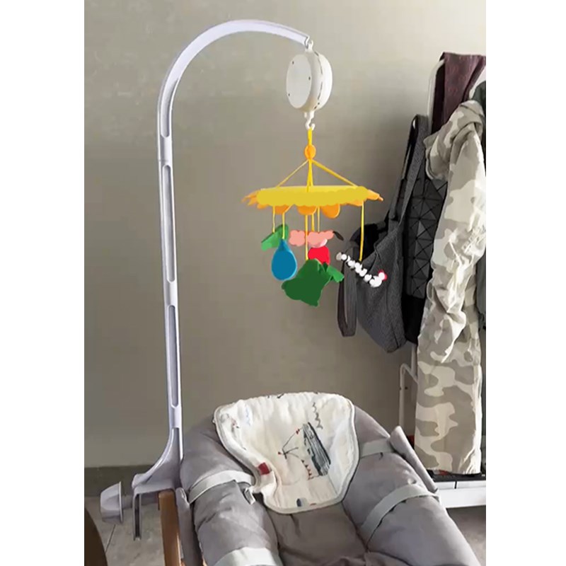 成长餐椅床铃支架配件尿布台玩具悬挂件摇铃可调节蒙氏旋转音乐盒
