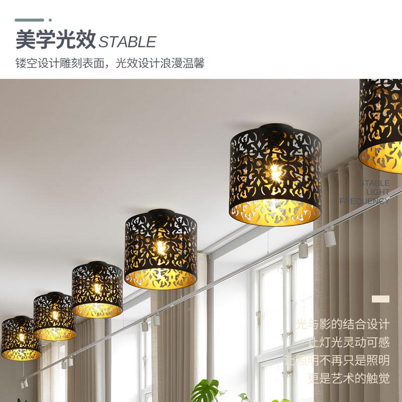 镂空艺243雕光影吸顶L灯工装饰艺术餐厅吧台客厅ED吸顶花灯厂家