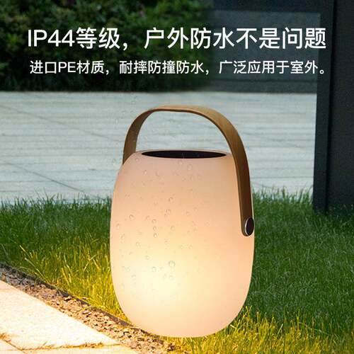 新款l冬ed手提灯花别墅阳太台陽能燈戶园灯庭外院氛围灯台灯