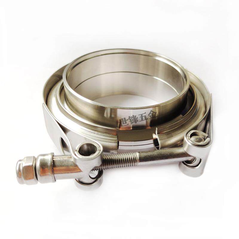 排气管卡箍304不锈钢法兰子母接头V型抱箍消声器喉箍管夹卡扣现货