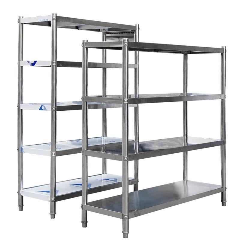 不锈钢货架四层储藏室厨房货架置物架商用饭店酒店仓库架子可定制
