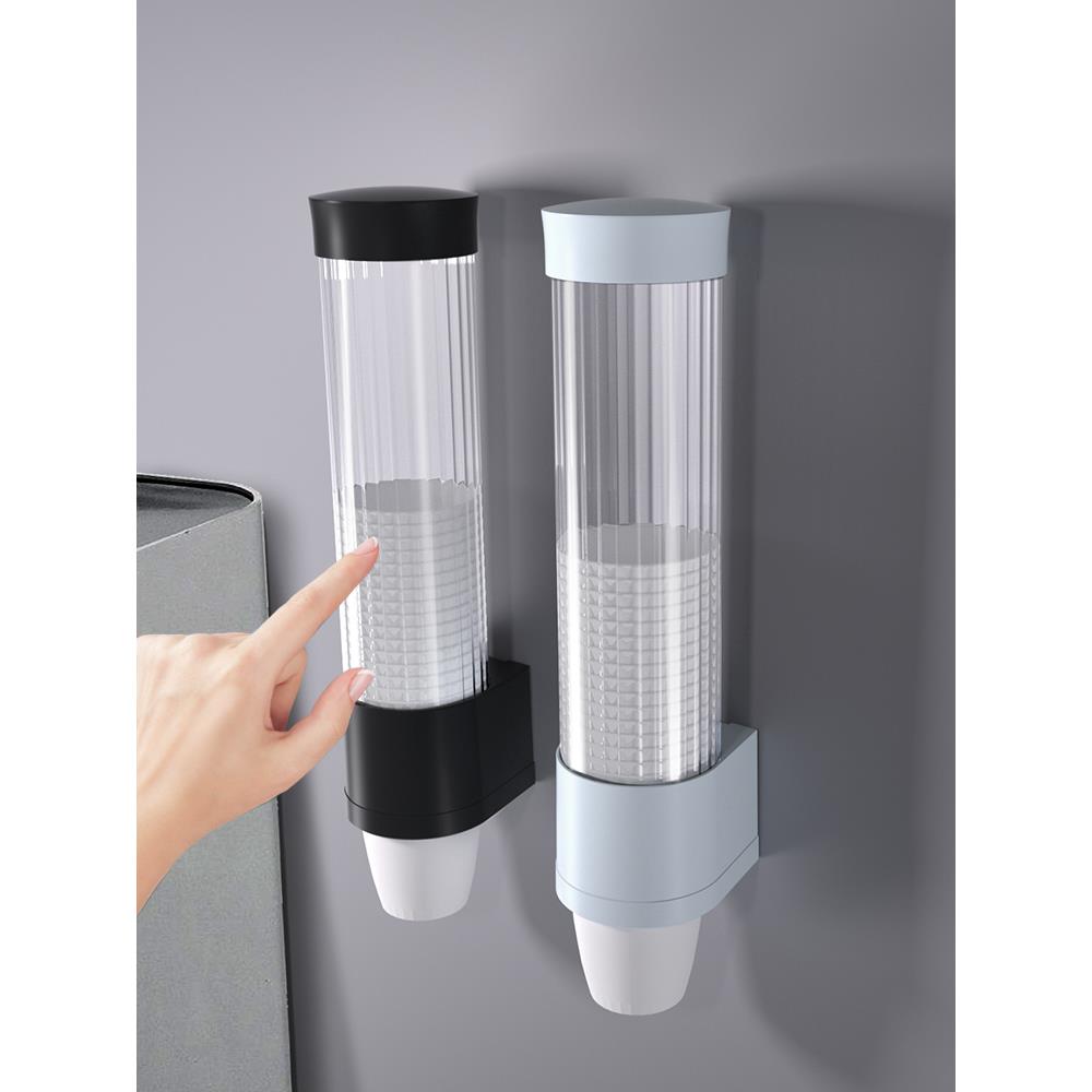 一次性杯子取杯器饮水机杯子架纸杯架免打孔壁挂防尘收纳盒置物架