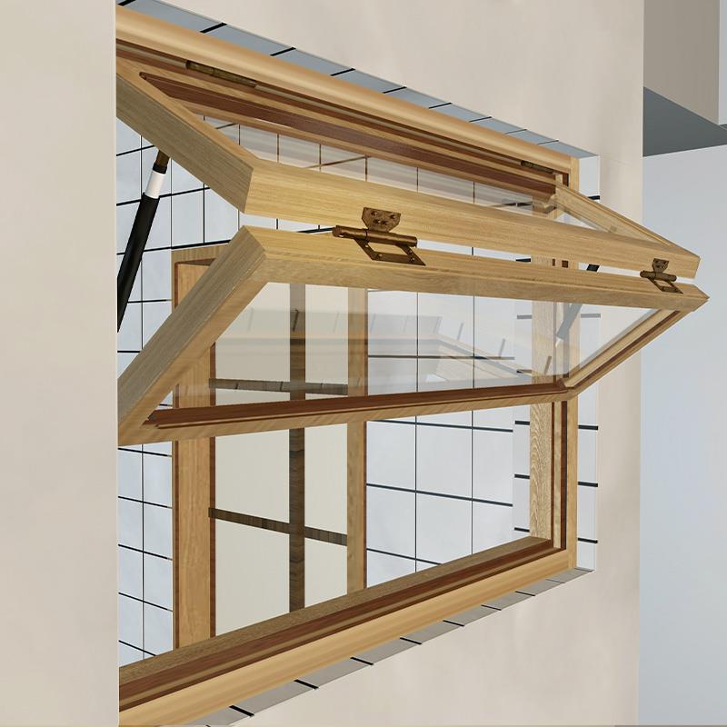 室内木窗花格原木推拉窗定制网红上翻窗隔断门窗上下折叠窗提拉窗